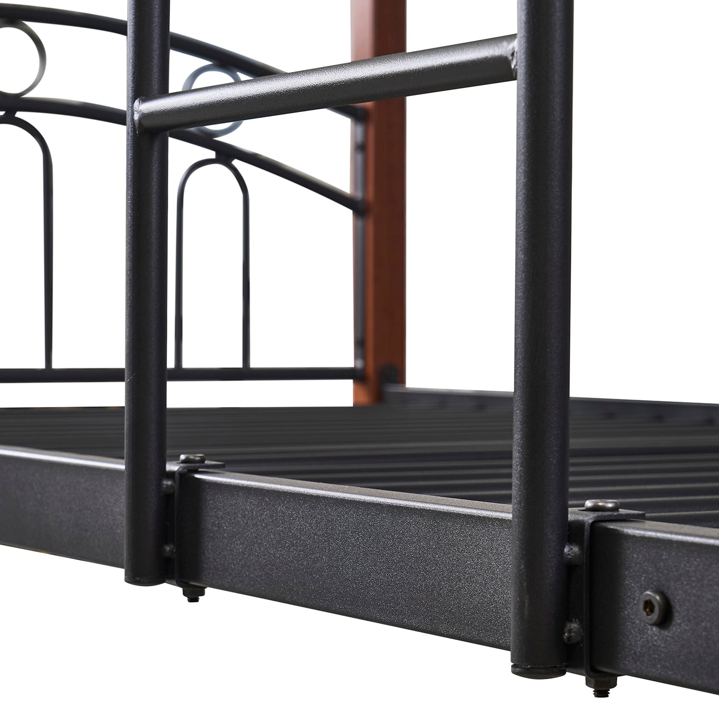 Κουκέτα ArteLibre KETCHUM Μαύρο/Καρυδί Για Στρώμα 90x190cm - Hippiehome.gr