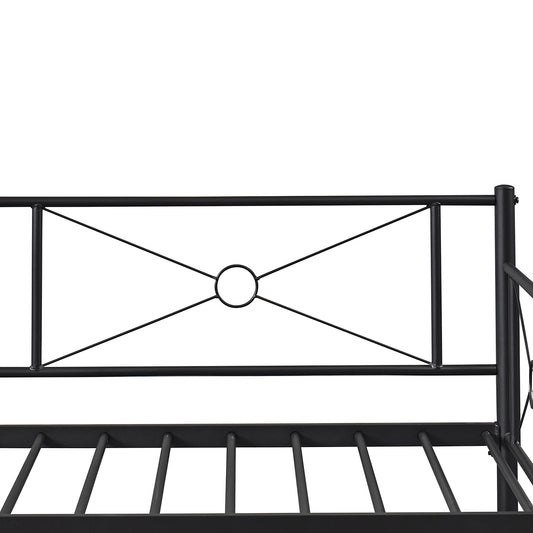 Καναπές Κρεβάτι ArteLibre CIMARRON Μαύρο Μέταλλο Για Στρώμα 90x190cm - Hippiehome.gr