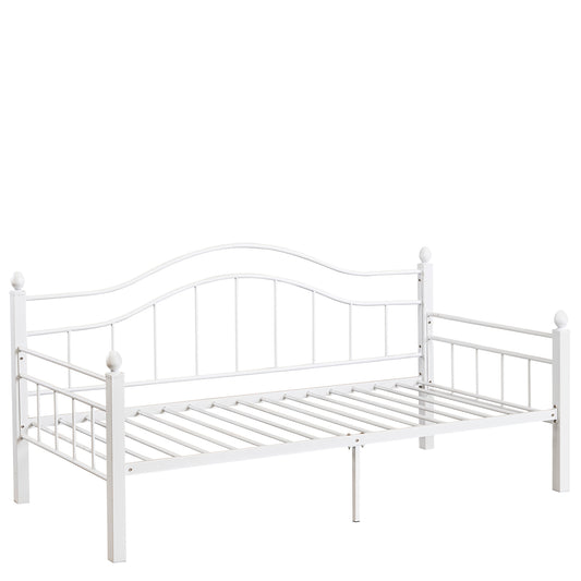 Καναπές Κρεβάτι ArteLibre PECOS Λευκό Μέταλλο Για Στρώμα 90x190cm - Hippiehome.gr