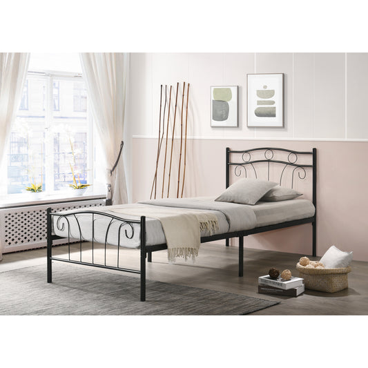 Κρεβάτι Διπλό ArteLibre ARCADIA Μαύρο Μέταλλο 197x161x97cm (Στρώμα 160x200cm) - Hippiehome.gr