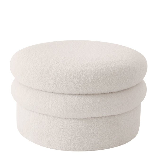 Σκαμπό ArteLibre SPECIOZA Με Αποθηκευτικό Χώρο Λευκό Ύφασμα Cashmere 60x60x35cm - Hippiehome.gr