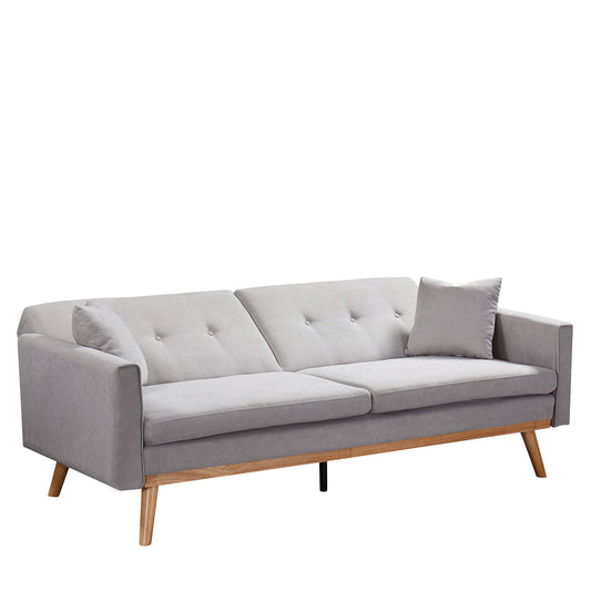 Καναπές Κρεβάτι ArteLibre BELVIA Ανοιχτό Γκρι 202x89x83cm - Hippiehome.gr