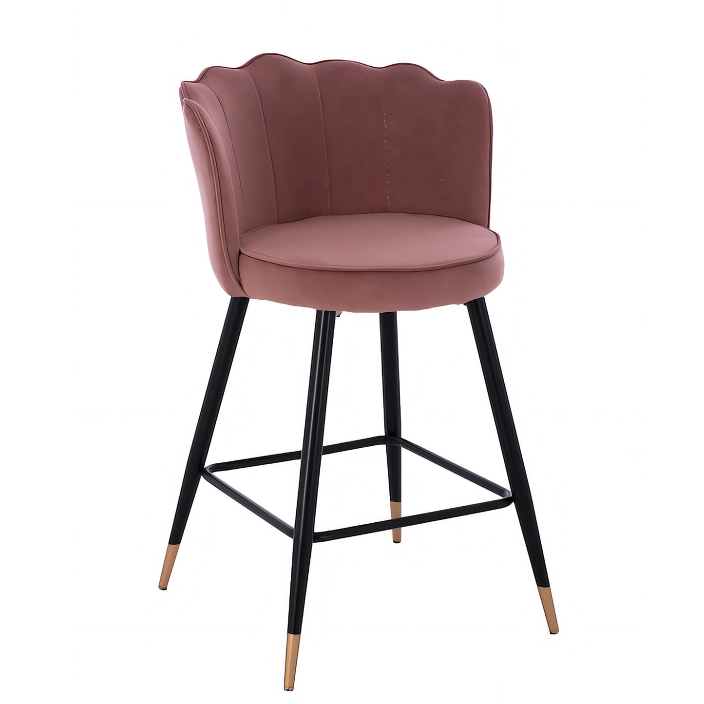 Σκαμπό Bar ArteLibre GESELL Με Πλάτη Σάπιο Μήλο Βελούδο/Μέταλλο 50x50x90cm - Hippiehome.gr