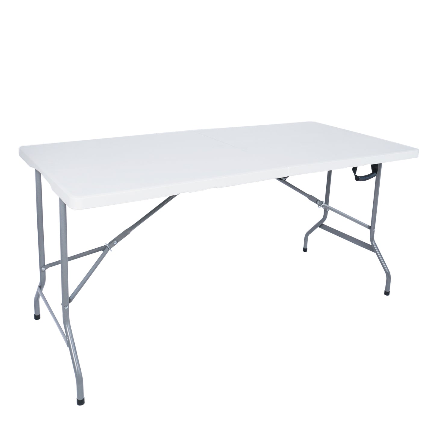 Τραπέζι Catering ArteLibre LIME Πτυσσόμενο (Βαλίτσα) Λευκό/Γκρι HDPE/Μέταλλο 150x70x74cm - Hippiehome.gr
