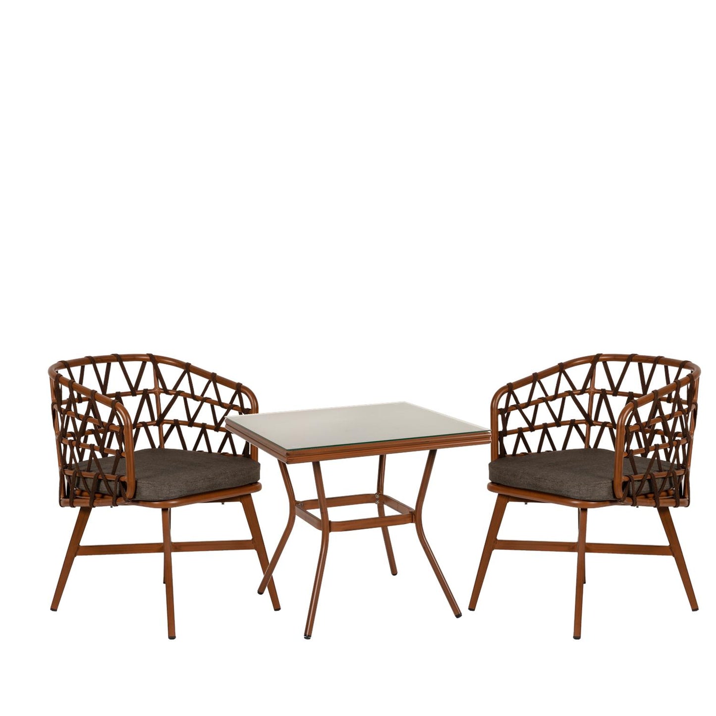 Σετ Τραπεζαρία Κήπου ArteLibre ANGOLA Μπαμπού Αλουμίνιο/Γυαλί Με 2 Πολυθρόνες 14990232 - Hippiehome.gr