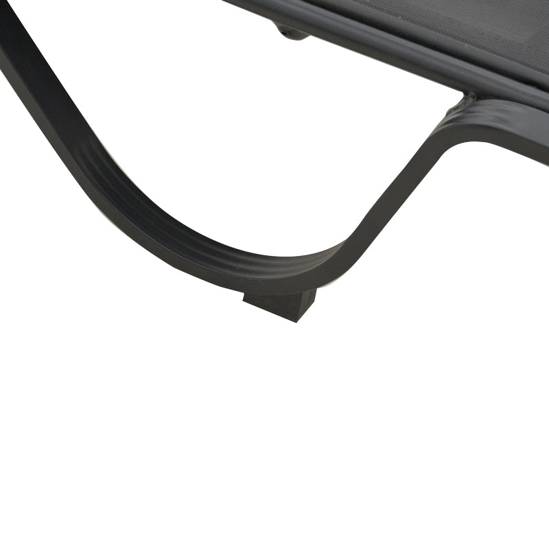 Ξαπλώστρα με μπράτσα Attain pakoworld αλουμίνιο και textilene σε ανθρακί απόχρωση191x64x32εκ - Hippiehome.gr