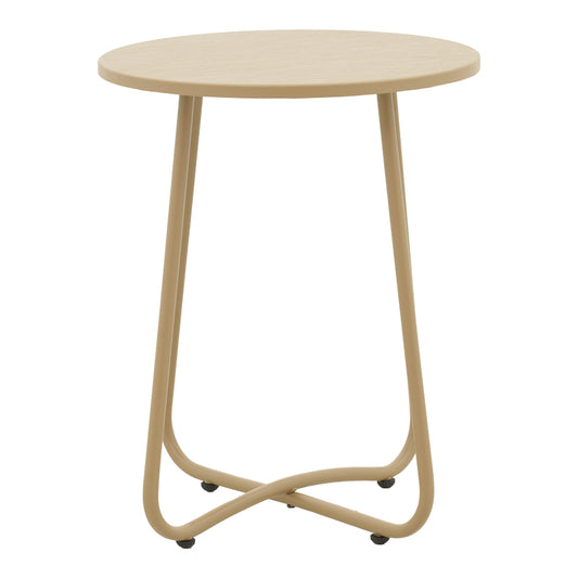 Τραπέζι Bramwell pakoworld μέταλλο μπεζ Φ40x50εκ - Hippiehome.gr