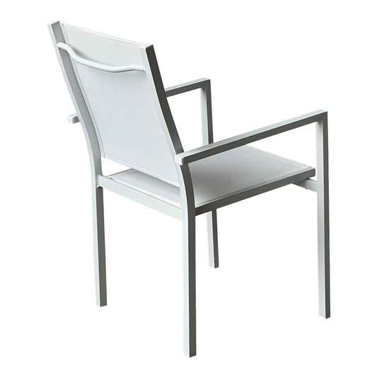 Πολυθρόνα Zacreta pakoworld αλουμίνιο-textilene σε λευκή απόχρωση 56x61x87.5εκ - Hippiehome.gr