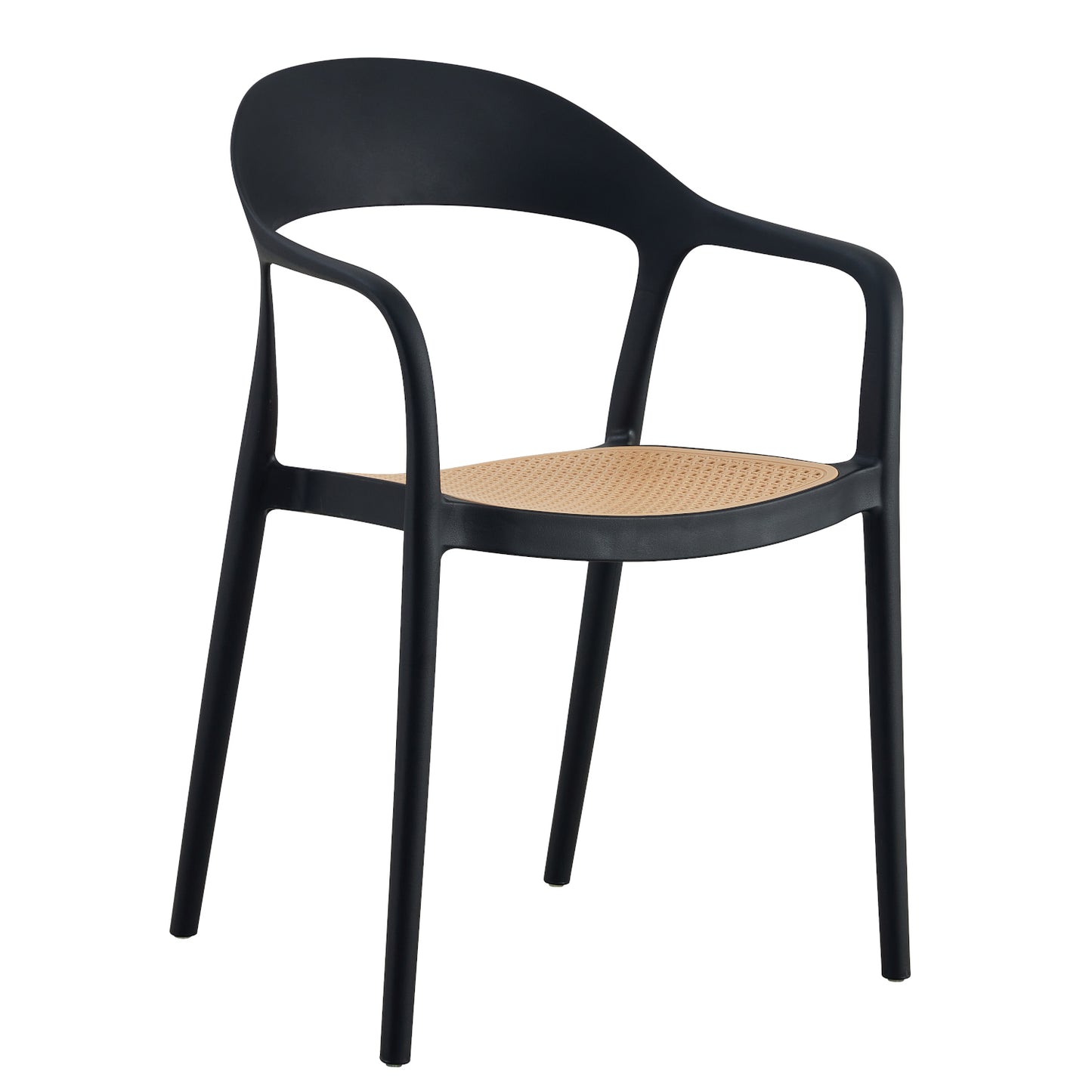 Πολυθρόνα Κήπου ArteLibre VITI-LEVU Μαύρο/Φυσικό PP 51.5x57x81cm - Hippiehome.gr