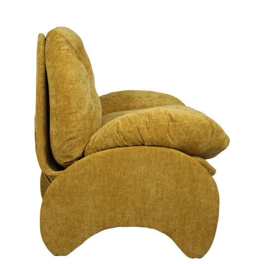 Πολυθρόνα ArteLibre ANANKE Κίτρινο Ύφασμα/Μέταλλο/Ξύλο 85x78x84cm - Hippiehome.gr