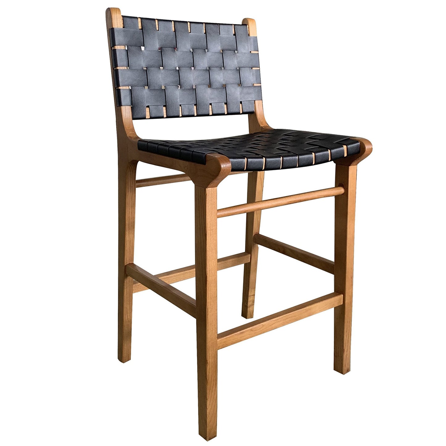 Καρέκλα Επαγγελματική ArteLibre OGYGIA Καρυδί/Μαύρο Ξύλο/Δέρμα 45x38x97cm - Hippiehome.gr