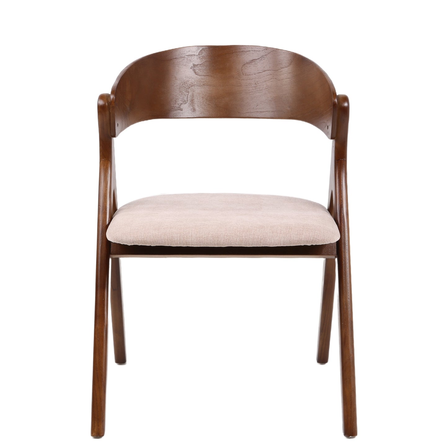Καρέκλα Τραπεζαρίας ArteLibre LAODICE Καφέ/Καρυδί Ξύλο/Ύφασμα 52.5x56x83cm - Hippiehome.gr