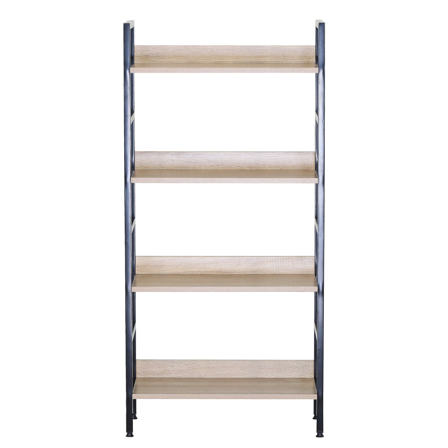Ραφιέρα ArteLibre TYNDALL Με 4 Ράφια 60X27.6X126cm Δρυς/Μαύρο Μοριοσανίδα/Μέταλλο - Hippiehome.gr