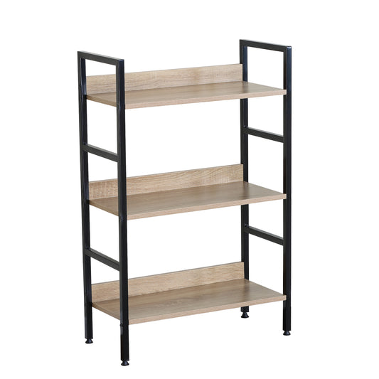 Ραφιέρα ArteLibre MARWOOD Δρυς/Μαύρο Μοριοσανίδα/Μέταλλο 60x27.6x93cm - Hippiehome.gr