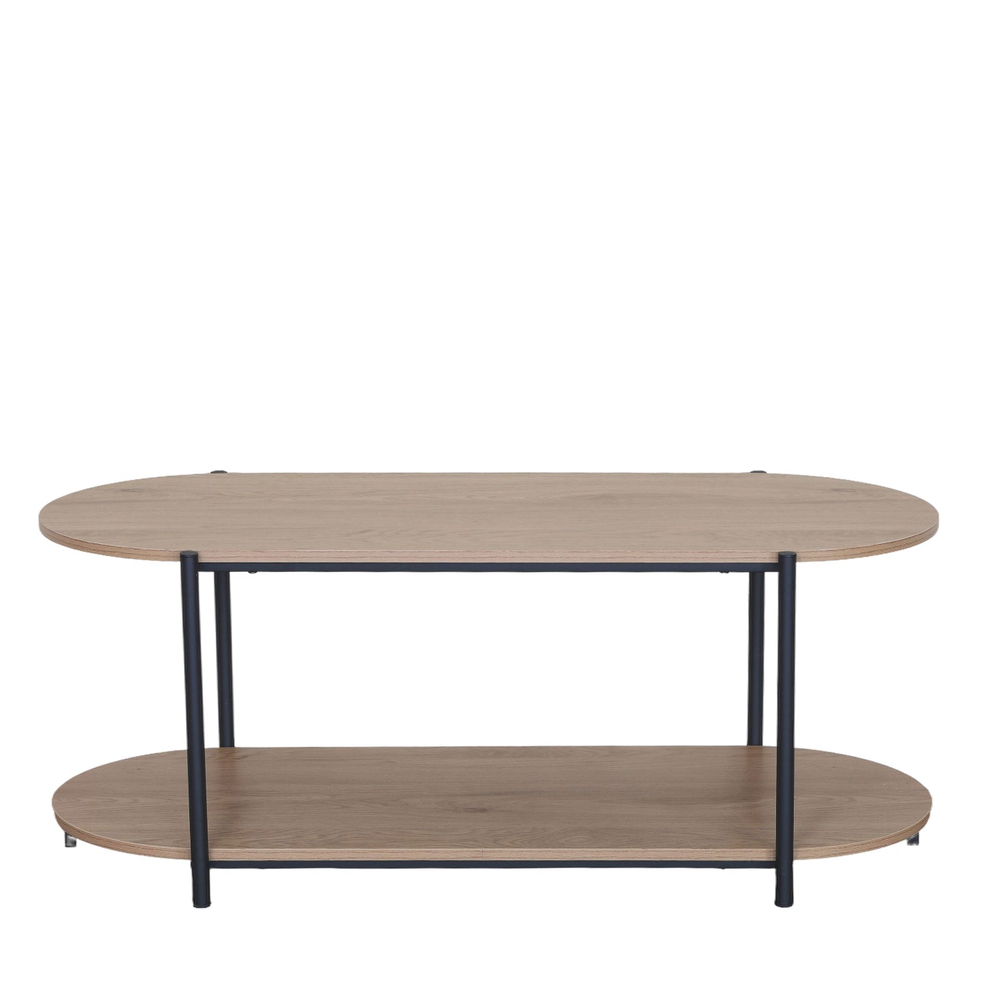 Τραπεζάκι Σαλονιού ArteLibre ARDENMOOR Δρυς/Μαύρο Μοριοσανίδα/Μέταλλο 115x50x45cm - Hippiehome.gr