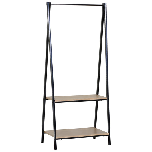 Έπιπλο Εισόδου ArteLibre MILFORD Δρυς/Μαύρο Μοριοσανίδα/Μέταλλο 64x40x150cm - Hippiehome.gr