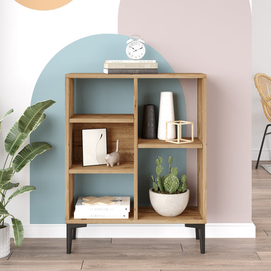 Βιβλιοθήκη ArteLibre BECKTON Πεύκο Μοριοσανίδα/Πλαστικό 69x25x87.6cm - Hippiehome.gr