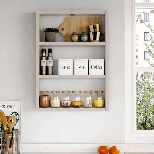 Ράφι Τοίχου ArteLibre EARLS Μπεζ Μοριοσανίδα 43.2x9x60cm - Hippiehome.gr