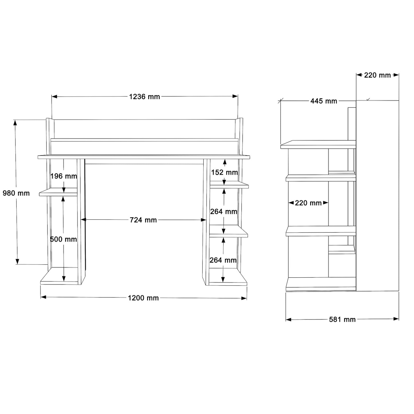 Γραφείο ArteLibre FIFE Φυσικό/Φυστικί Μοριοσανίδα/Μελαμίνη 124x58x98cm - Hippiehome.gr