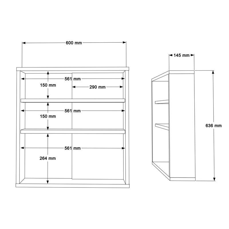 Ντουλάπι μπάνιου Bagno με καθρέπτη pakoworld σε ανθρακί απόχρωση 60x14.5x63.6εκ - Hippiehome.gr