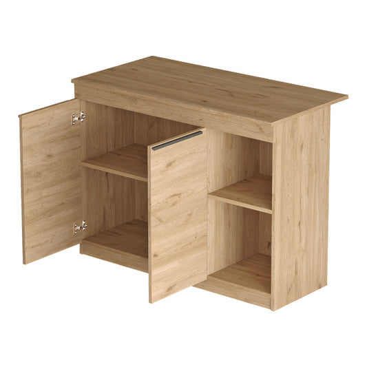 Τραπέζι-πάγκος κουζίνας Kogile pakoworld σε φυσική απόχρωση 120x60x88.2εκ - Hippiehome.gr