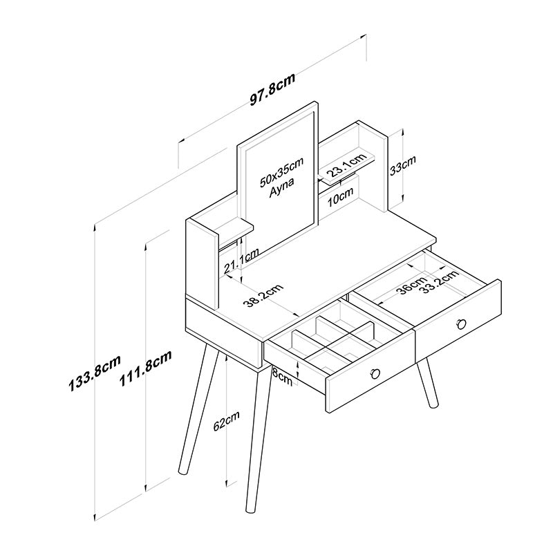 Τουαλέτα κρεβατοκάμαρας Rainy pakoworld λευκό 90x38.2x111.8εκ - Hippiehome.gr
