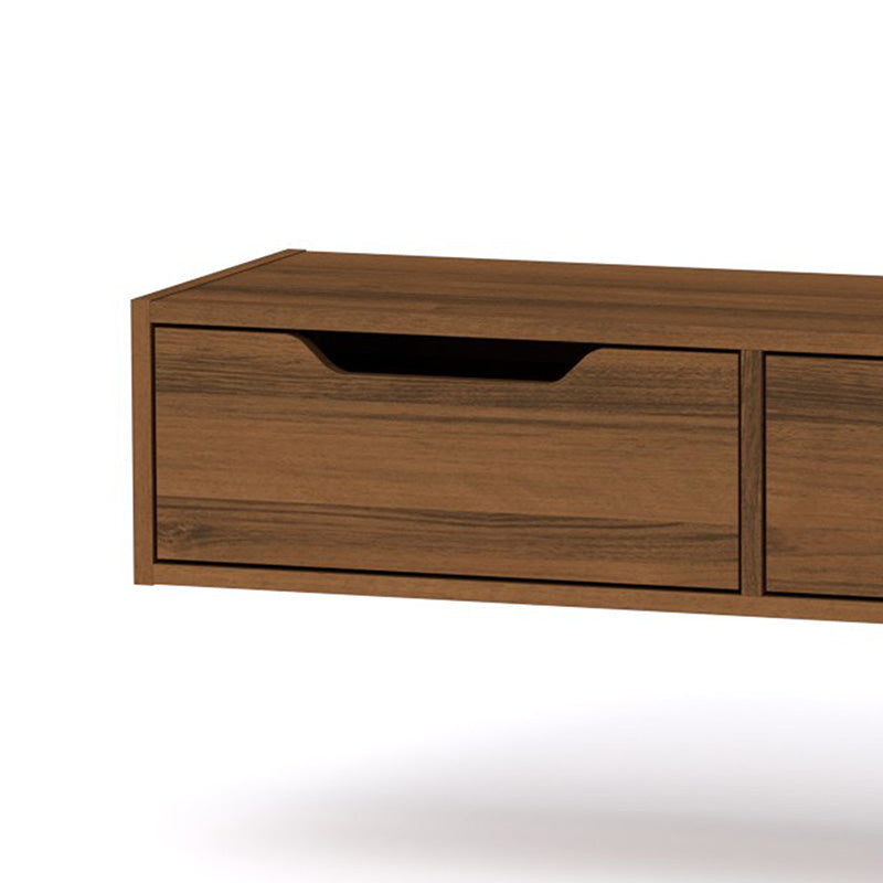 Κονσόλα επιτοίχια Alberto pakoworld σε καρυδί απόχρωση 100x32.5x22εκ - Hippiehome.gr