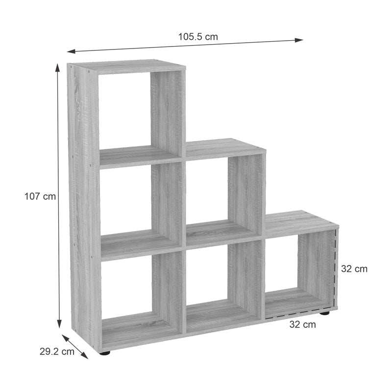 Βιβλιοθήκη Schody pakoworld σε oak απόχρωση 105.5x29.2x107εκ - Hippiehome.gr