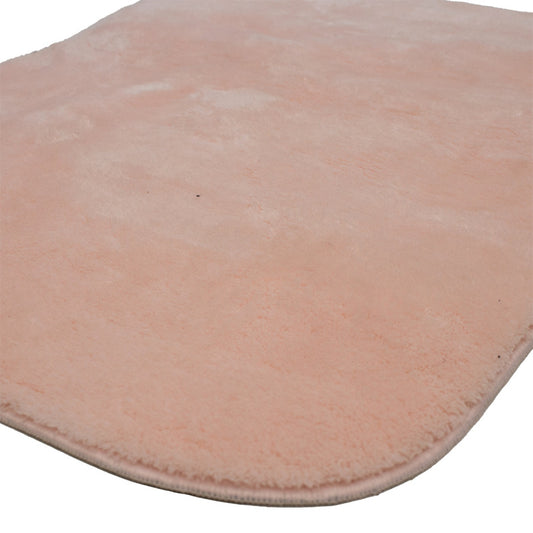 Πατάκι μπάνιου PWC-0055 pakoworld σετ 2τμχ microfiber ροζ 90x60εκ - Hippiehome.gr