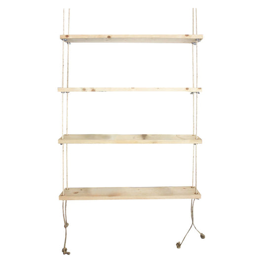 Ραφιέρα τοίχου Rabia pakoworld φυσικό ξύλο φυσικό 99x16x170εκ - Hippiehome.gr