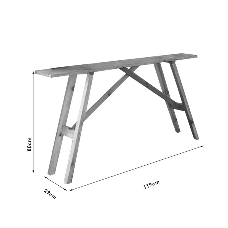 Κονσόλα Roosevelt pakoworld καρυδί ξύλο πεύκου 35mm καρυδί 119x29x80εκ - Hippiehome.gr