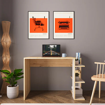 Γραφείο εργασίας Toska pakoworld σε oak- sandstone απόχρωση 114x56x76εκ - Hippiehome.gr