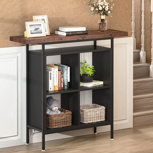 Τραπέζι μπαρ Stolik pakoworld σε καρυδί-μαύρη απόχρωση 100x35x110εκ - Hippiehome.gr