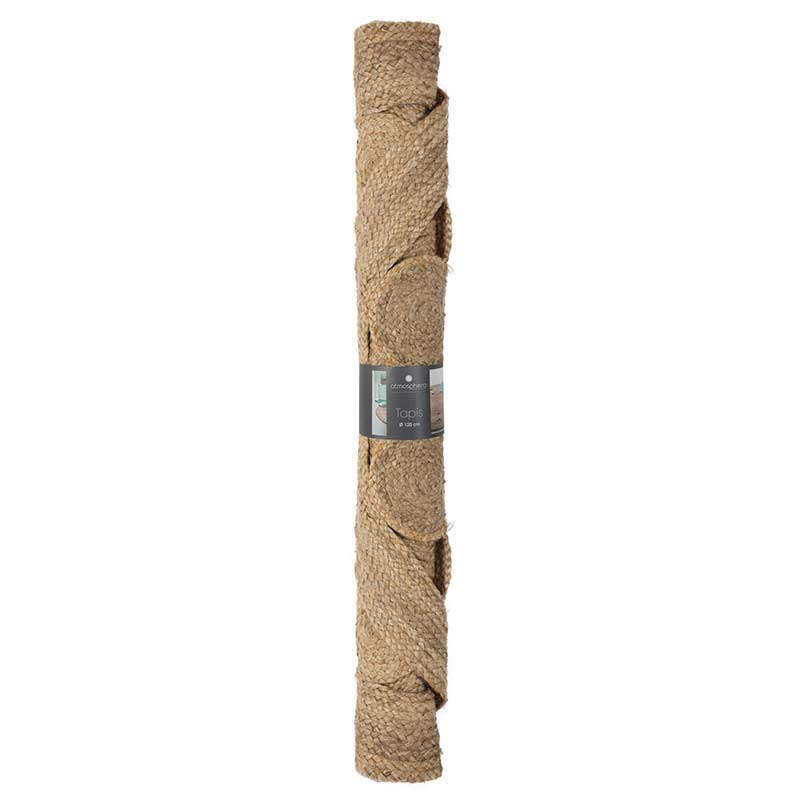 Χαλί Lace pakoworld γιούτα φυσικό Φ120x1εκ - Hippiehome.gr