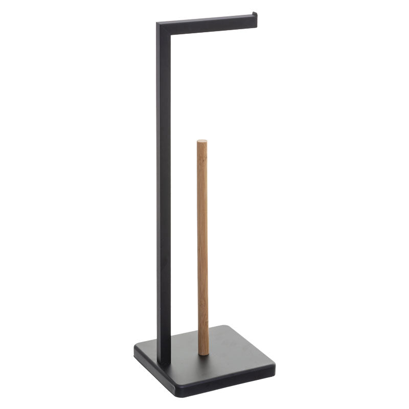 Χαρτοθήκη μπάνιου Nature pakoworld μαύρο 20x20x64.5εκ - Hippiehome.gr