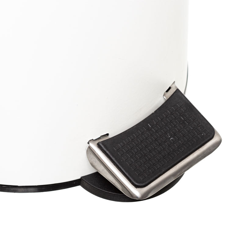 Κάδος απορριμμάτων 3L Nature pakoworld μεταλλικός λευκό-φυσικό - Hippiehome.gr