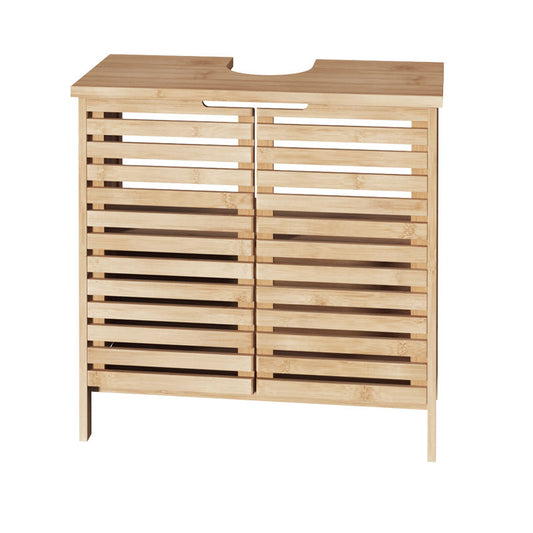 Πάγκος-ντουλάπι μπάνιου Sicela pakoworld χρώμα φυσικό 60x28x80εκ - Hippiehome.gr