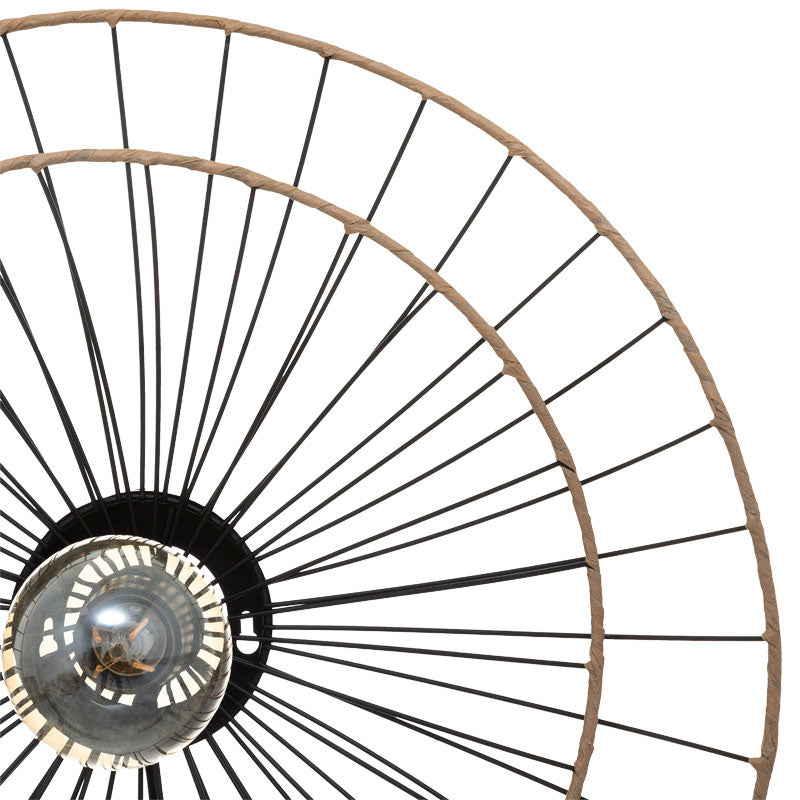 Φωτιστικό τοίχου-απλίκα Alara pakoworld E27 40W χρυσό-μαύρο Φ45x11εκ - Hippiehome.gr