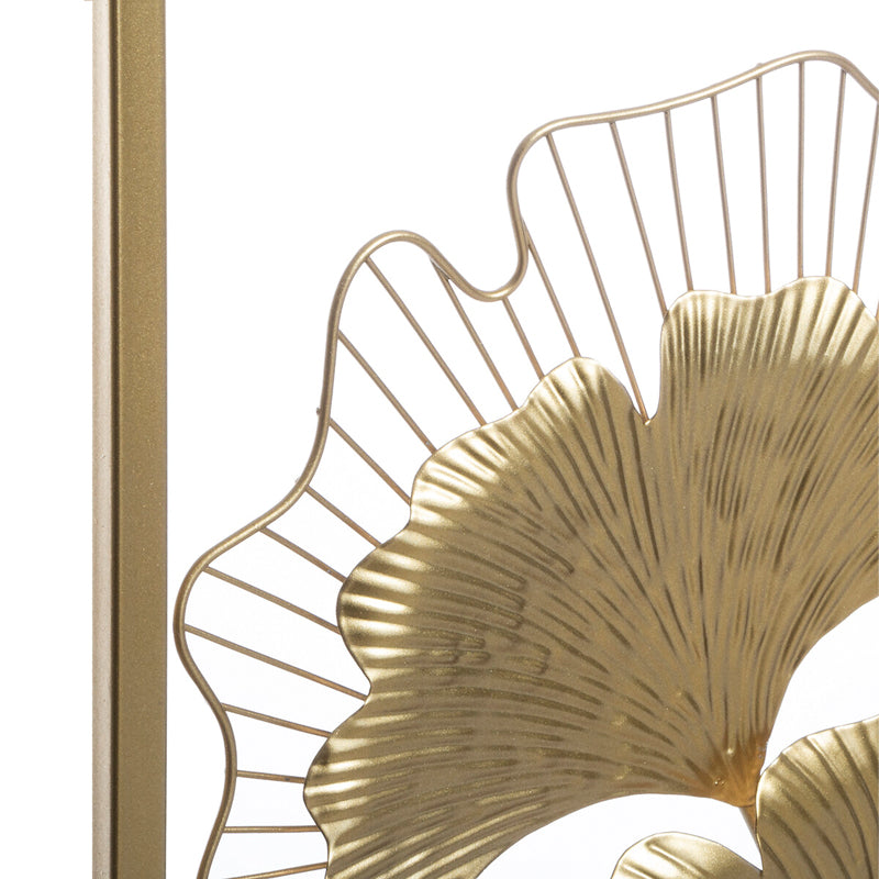 Διακοσμητικό τοίχου Flowerty pakoworld χρυσό μέταλλο 50x2x100εκ - Hippiehome.gr