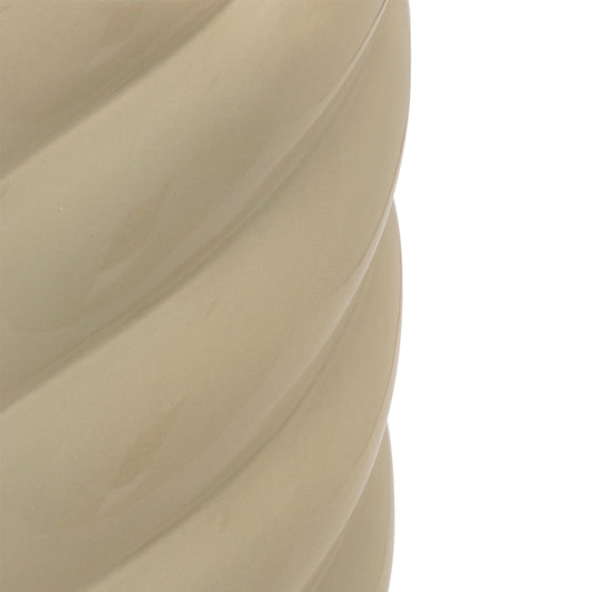 Βάζο Dermel pakoworld κεραμικό σε μπεζ απόχρωση Φ12x25εκ - Hippiehome.gr