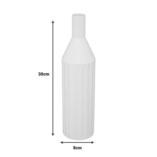 Βάζο Drego pakoworld κεραμικό σε μπεζ απόχρωση Φ8x30εκ - Hippiehome.gr