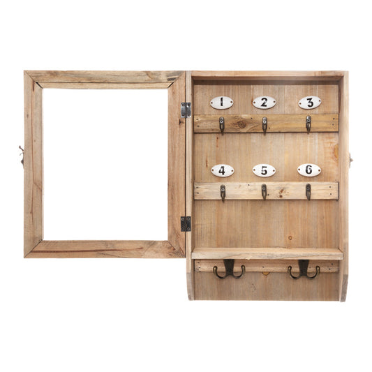 Κλειδοθήκη τοίχου Keledy pakoworld ξύλο ελάτου σε φυσική απόχρωση 26.4x8x38εκ - Hippiehome.gr