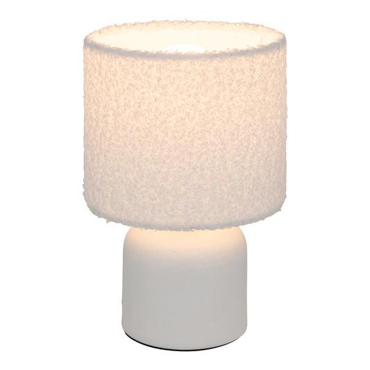 Επιτραπέζιο φωτιστικό Jela pakoworld σε λευκή απόχρωση Φ14x22εκ - Hippiehome.gr