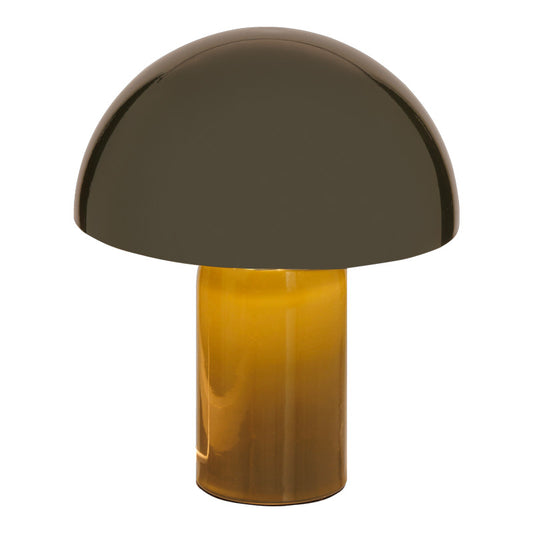 Επιτραπέζιο φωτιστικό Mushi pakoworld μέταλλο σε χακί απόχρωση Φ20x24,5εκ - Hippiehome.gr