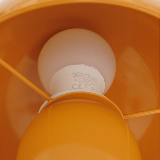 Επιτραπέζιο φωτιστικό Mushi pakoworld μέταλλο σε κίτρινη απόχρωση Φ20x24,5εκ - Hippiehome.gr