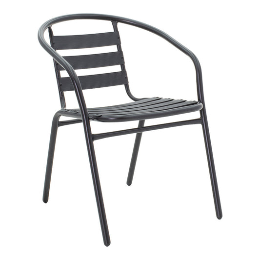 Τραπεζαρία Valor-Tade σετ 5τεμ pakoworld μέταλλο μαύρο-γυαλί 110x60x70εκ - Hippiehome.gr