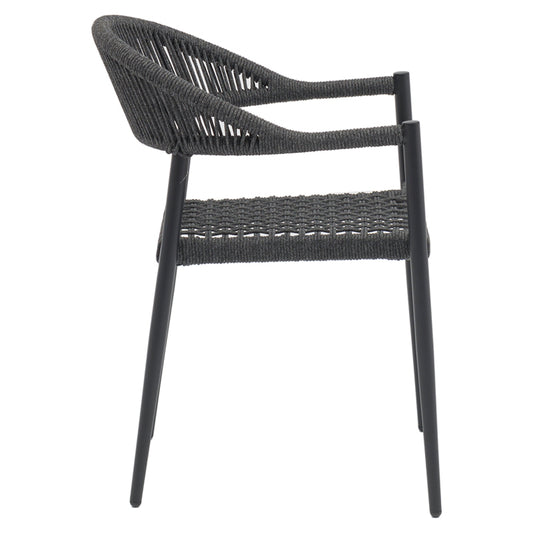 Τραπεζαρία Kliton-Freiburg σετ 3τεμ pakoworld αλουμίνιο σε ανθρακί απόχρωση 80x80x74εκ - Hippiehome.gr