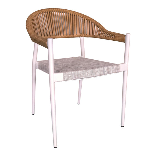 Τραπεζαρία Kliton-Elation σετ 5τεμ pakoworld αλουμίνιο σε λευκή απόχρωση 150x80x74εκ - Hippiehome.gr