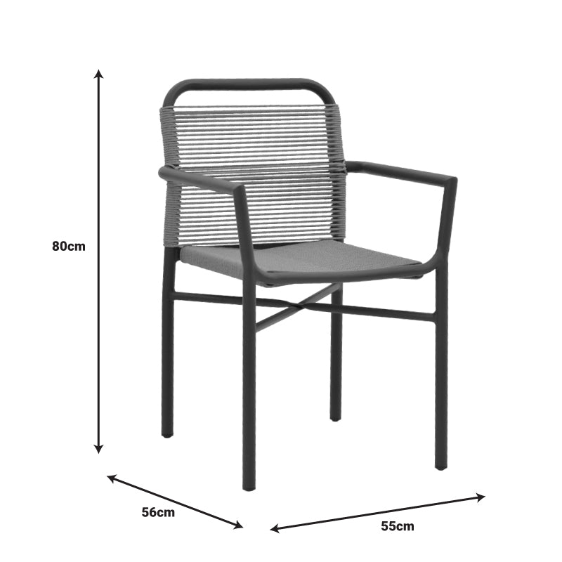 Τραπεζαρία Nares-Clutch σετ 7τεμ pakoworld ανθρακί αλουμίνιο και plywood σε φυσική απόχρωση 180x90x72.5εκ - Hippiehome.gr