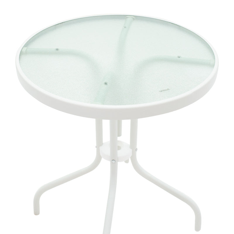 Τραπεζαρία Watson-Chari pakoworld σετ 3τεμ μέταλλο σε λευκή απόχρωση - Hippiehome.gr